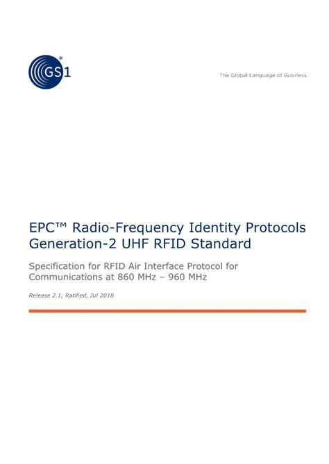 epc generation 2 uhf rfid spec|epc gen 2 protocol.